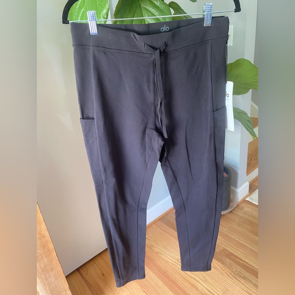 Alo Yoga 7/8 High Waist Checkpoint Legging - BLACK XL